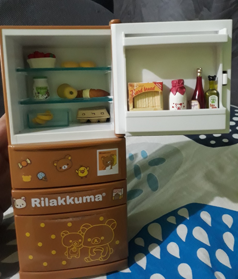 Re-Ment Rilakkuma Refrigerator Miniature Set on Carousell