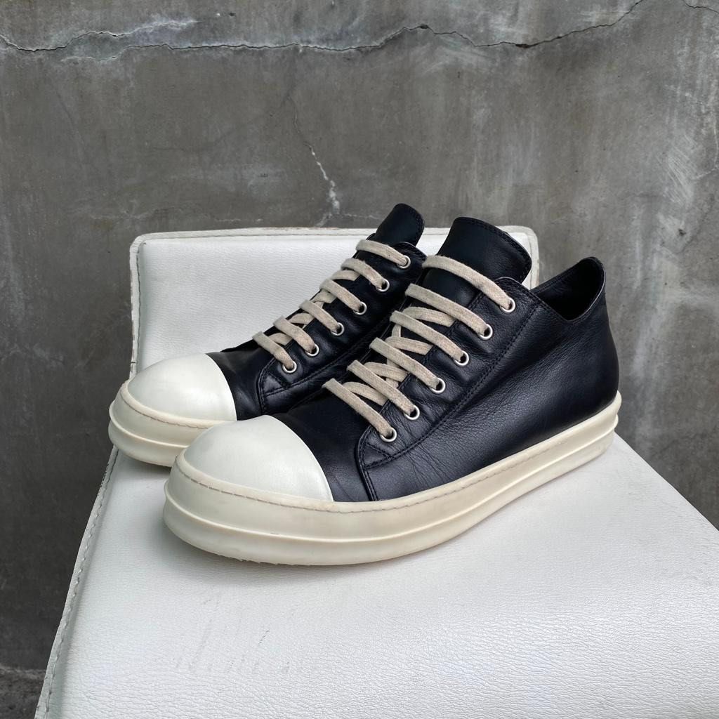 Rick Owens Leather Ramones Low