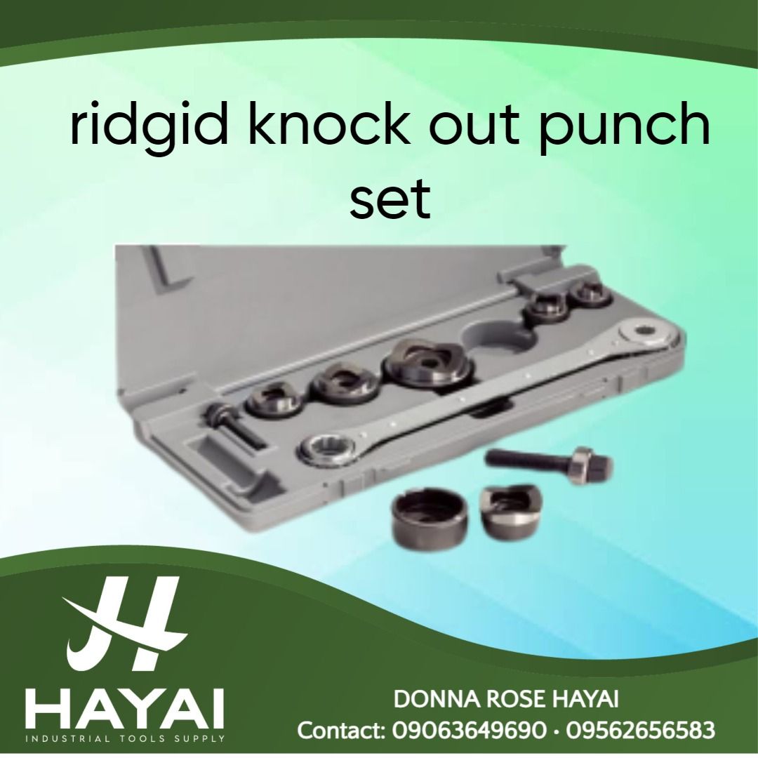 ridgid knock out punch set, Commercial & Industrial, Construction Tools & Equipment on Carousell