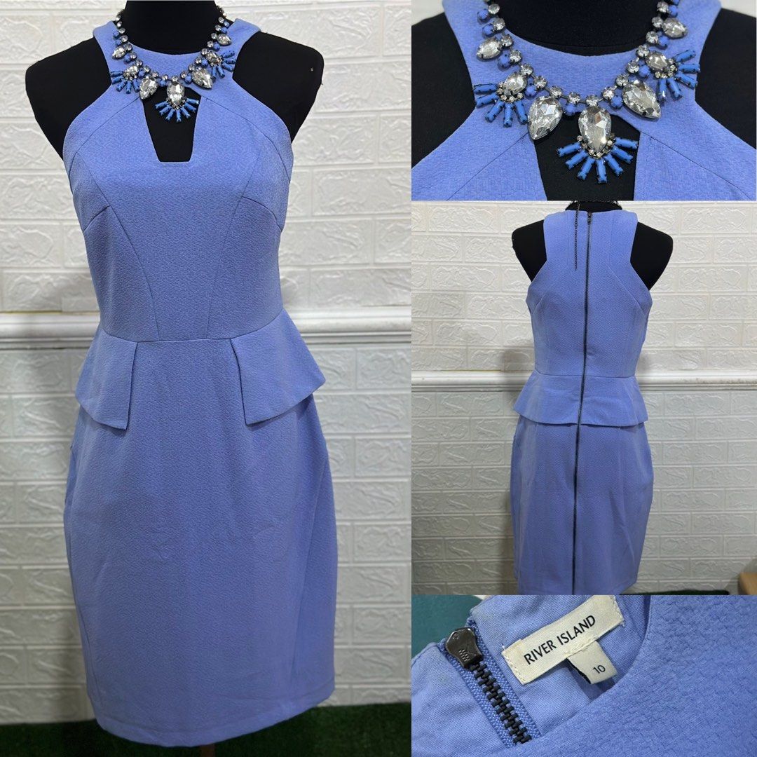 Peplum dress river island best sale