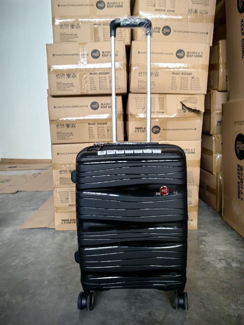 SAMEL 20inch PP Luggage Expandable Black, Hobbies & Toys, Travel