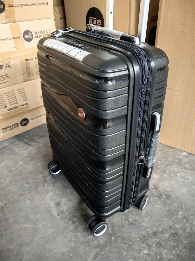 SAMEL 20inch PP Luggage Expandable Black, Hobbies & Toys, Travel