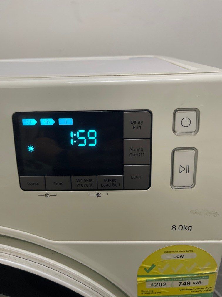 SAMSUNG 8kg CONDENSER DRYER, TV & Home Appliances, Washing Machines and