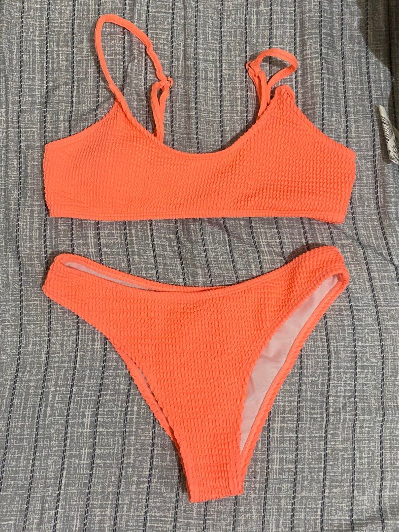 Shein Orange Bikini Set on Carousell