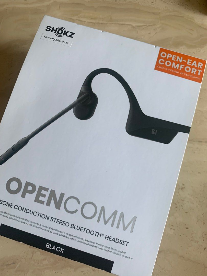 Shokz OpenComm Wireless Headset BLACK, 音響器材, 頭戴式/罩耳式耳機