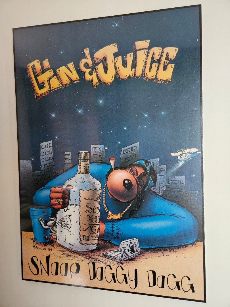 SNOOP DOGGY DOGG GIN AND JUICE POSTER FROM THE 90s