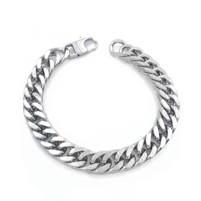Stainless steel Chain Bracelet Toggle Clasps semi gloss Men s