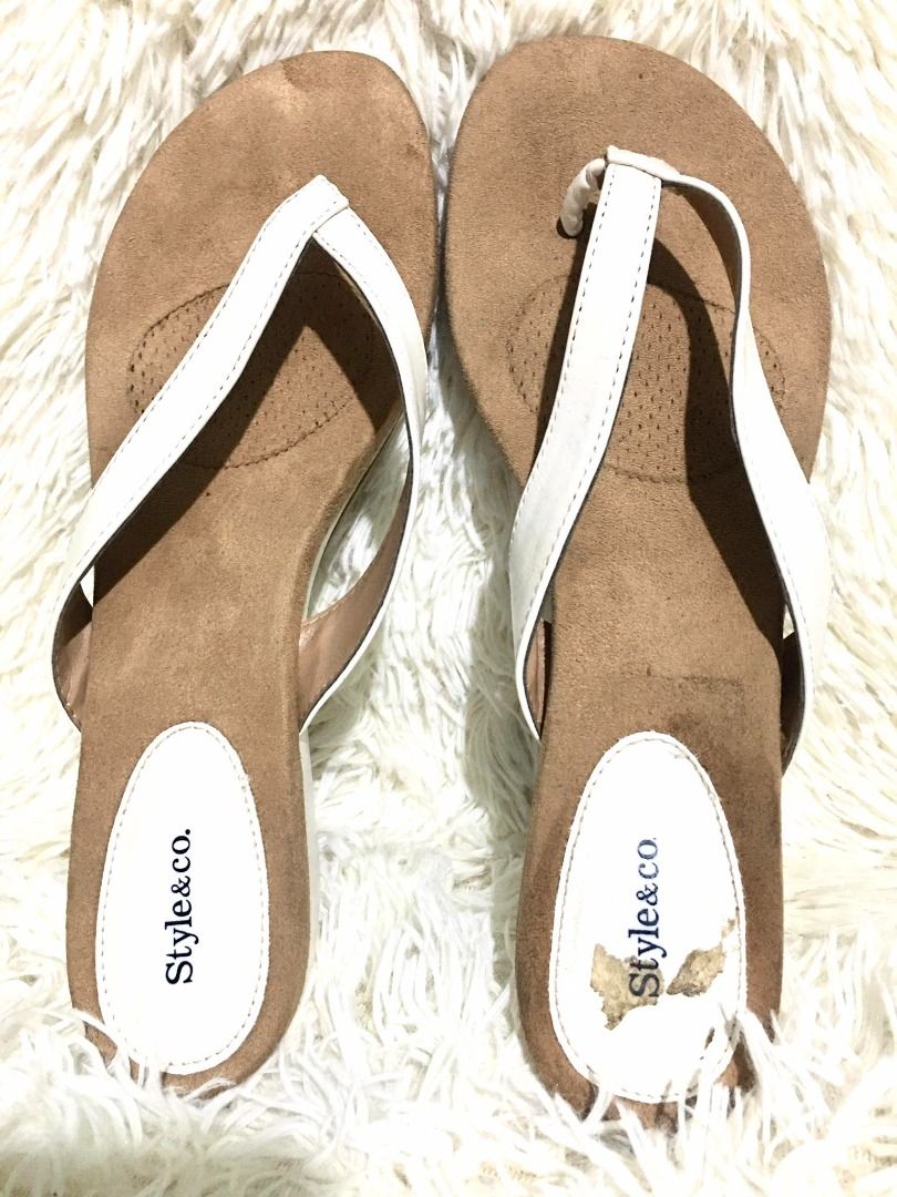 Style Co. Haloe Wedge Thong Sandals Women s Fashion Footwear
