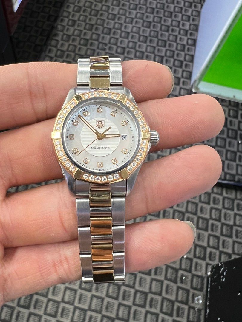 TAG HEUER AQUARACER DIAMOND 18K GOLD SWISS MADE LADIES WAP1452