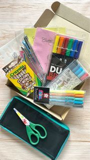 Take all! Preloved art supplies stationery bundle - Tombow and Tokyo Finds dual brushpens, Sakura Souffle pens, Crayola Colors of the World crayons, Dong-A glitter pens, freebies