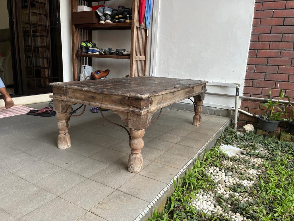 Teak wood outdoor/ indoor table, Furniture & Home Living, Outdoor