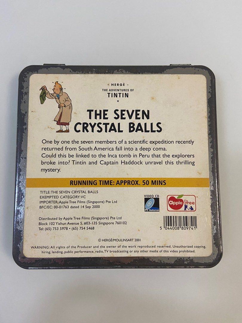 The Adventures of Tintin: The Seven Crystal Balls, Hobbies & Toys, Music &  Media, CDs & DVDs on Carousell