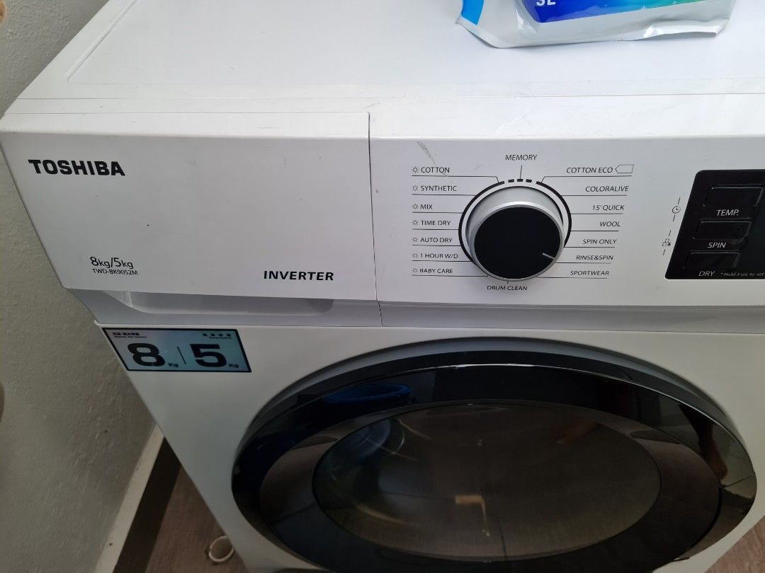 Tosiba 8kg/5kg Washer Dryer Combo, TV & Home Appliances, Washing
