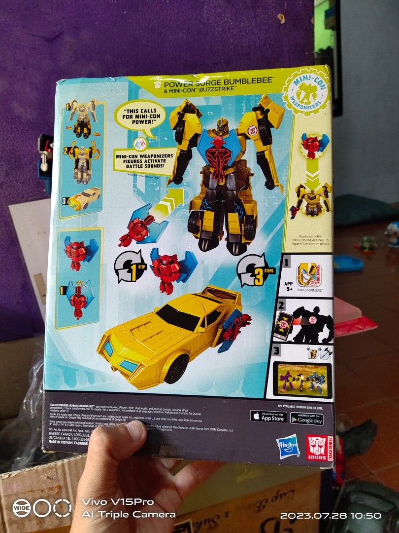 Transformers power sugre bumblebee & mini con buzzstrike, Toys ...