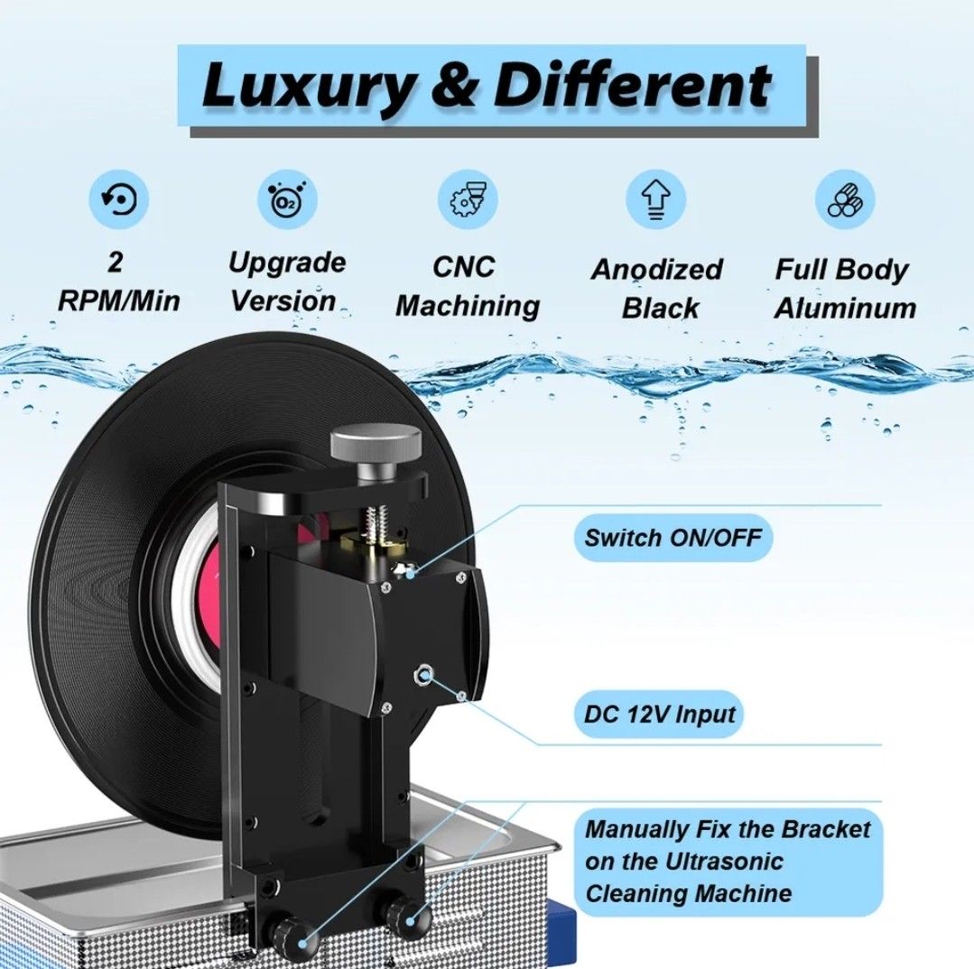 GT Sonic Ultrasonic Record Cleaner 6L tank, Audio, Other Audio