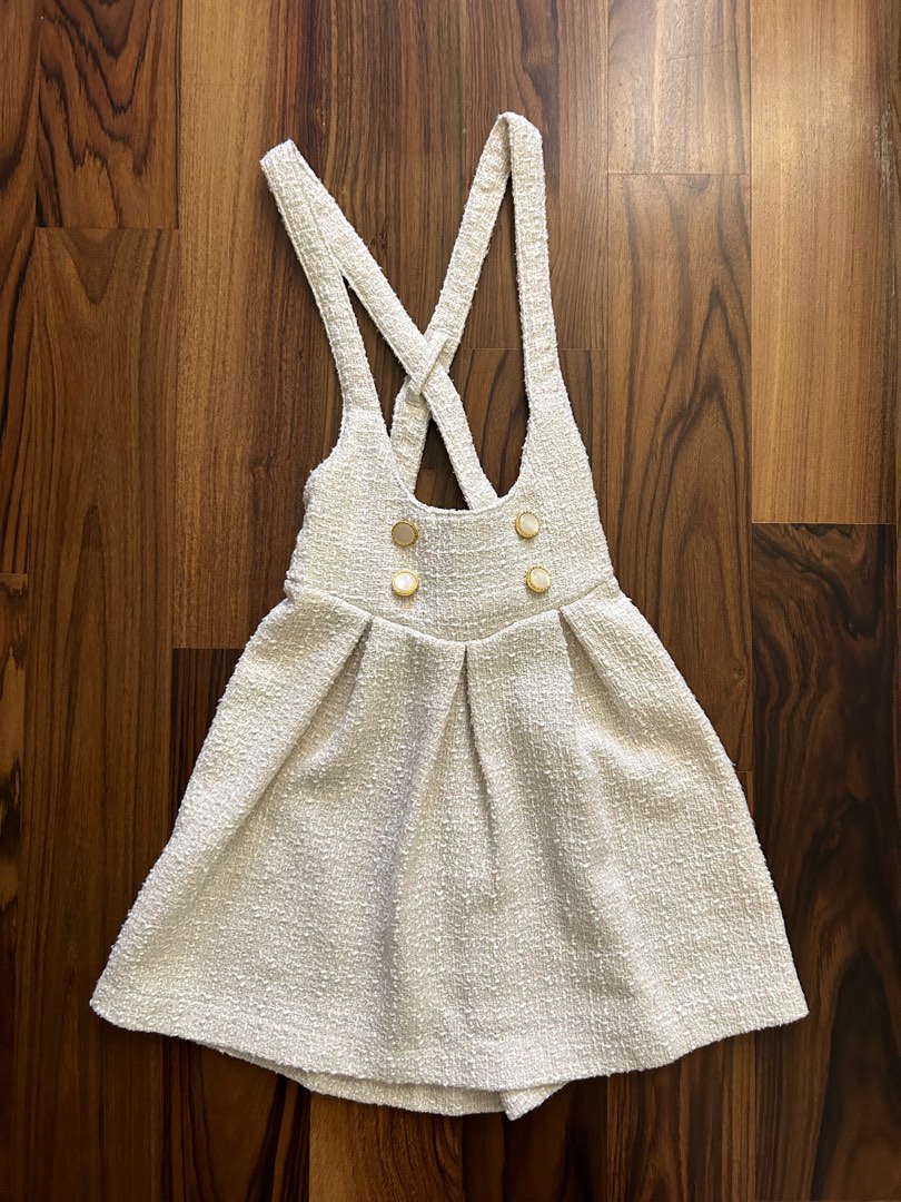 Gold shop overall dress