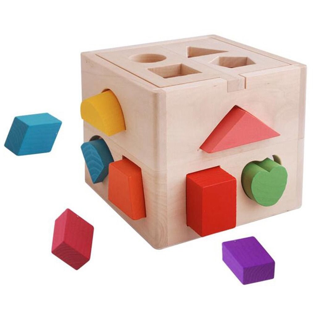 Wooden Blocks Shapes Recognition Toys