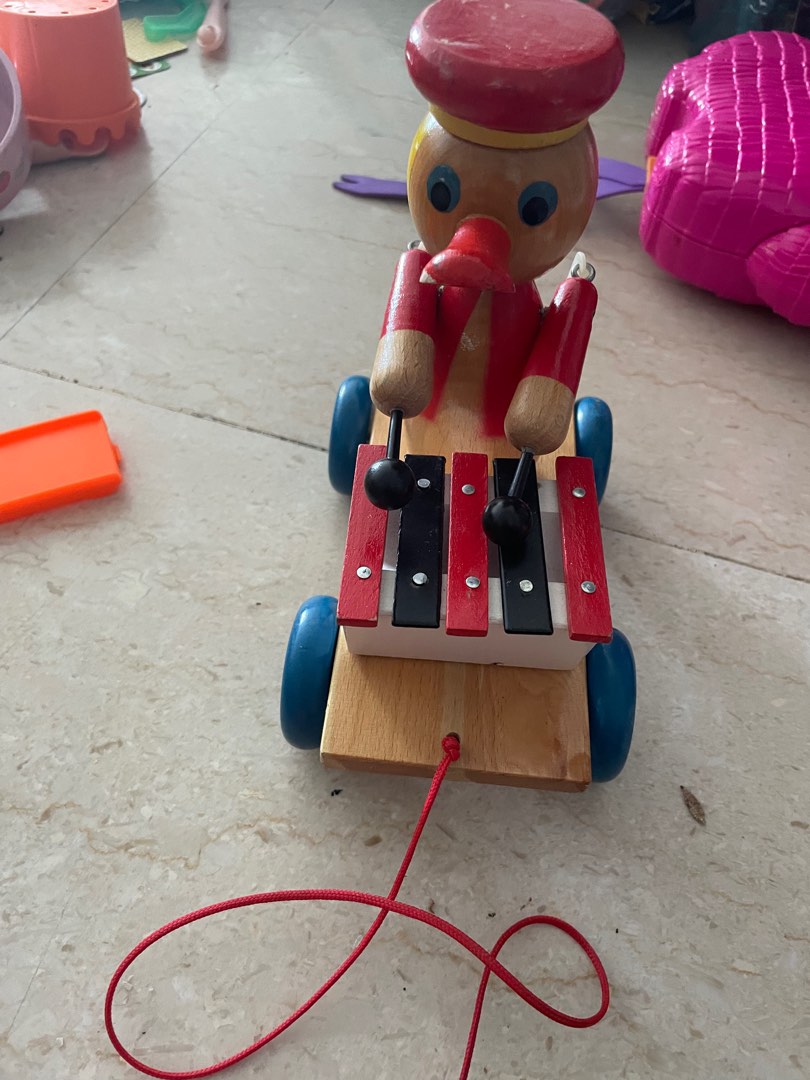 Wooden pull along toy, Babies & Kids, Infant Playtime on Carousell