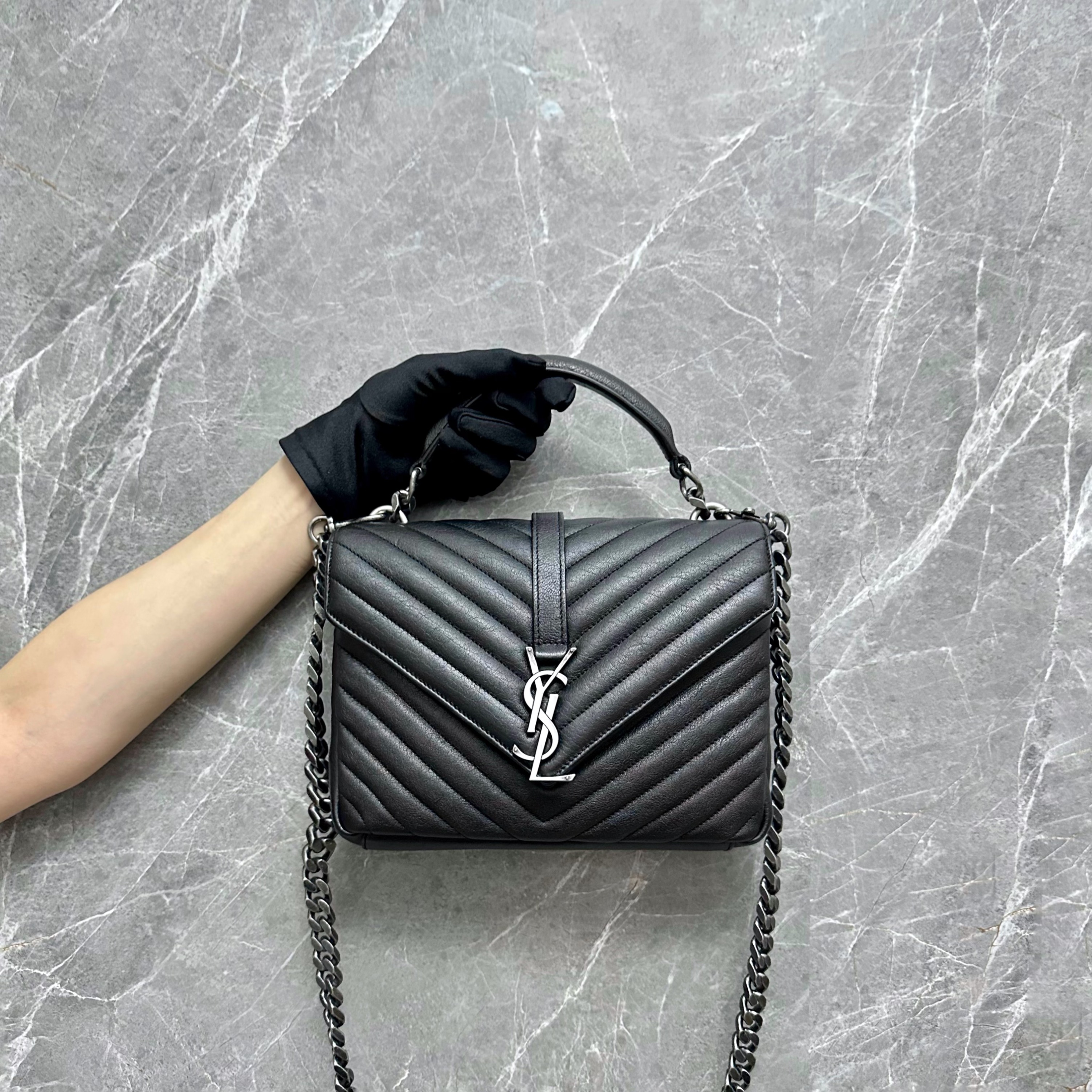Ysl college medium best sale black