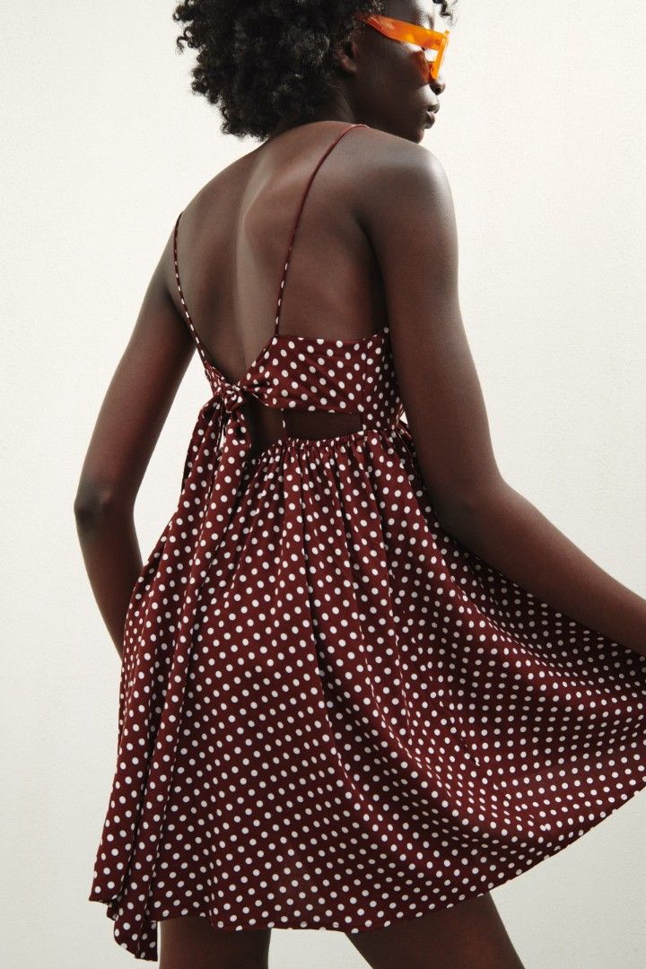Zara Mini Polka Dot Mini Dress Women s Fashion Dresses Sets Dresses on Carousell