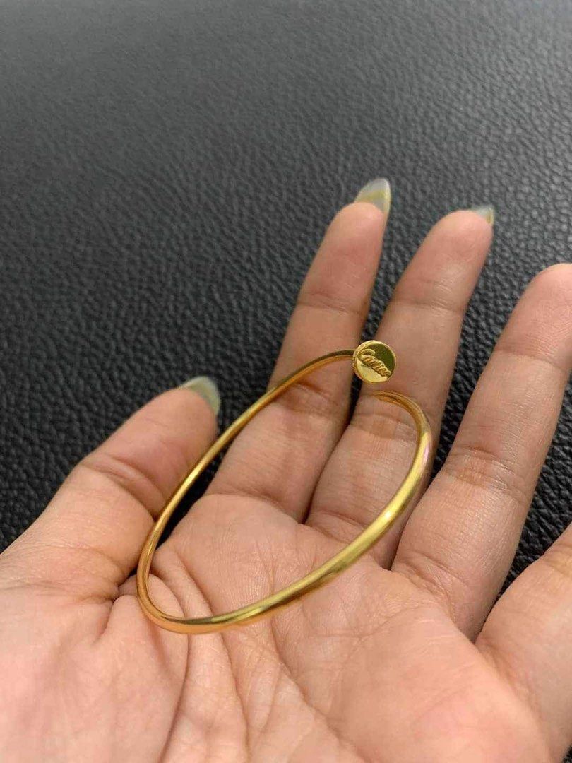 18K Gold Bangle (Category: Bracelets) located in Cainta. Submitted by krissssh (Listing ID 1245863351, Image 2). Description: Cartiyer Nail Bangle 2.89 est grams more or less Small-medium size ✅18K SAUDI GOLD ✅💯PAWNABLE .