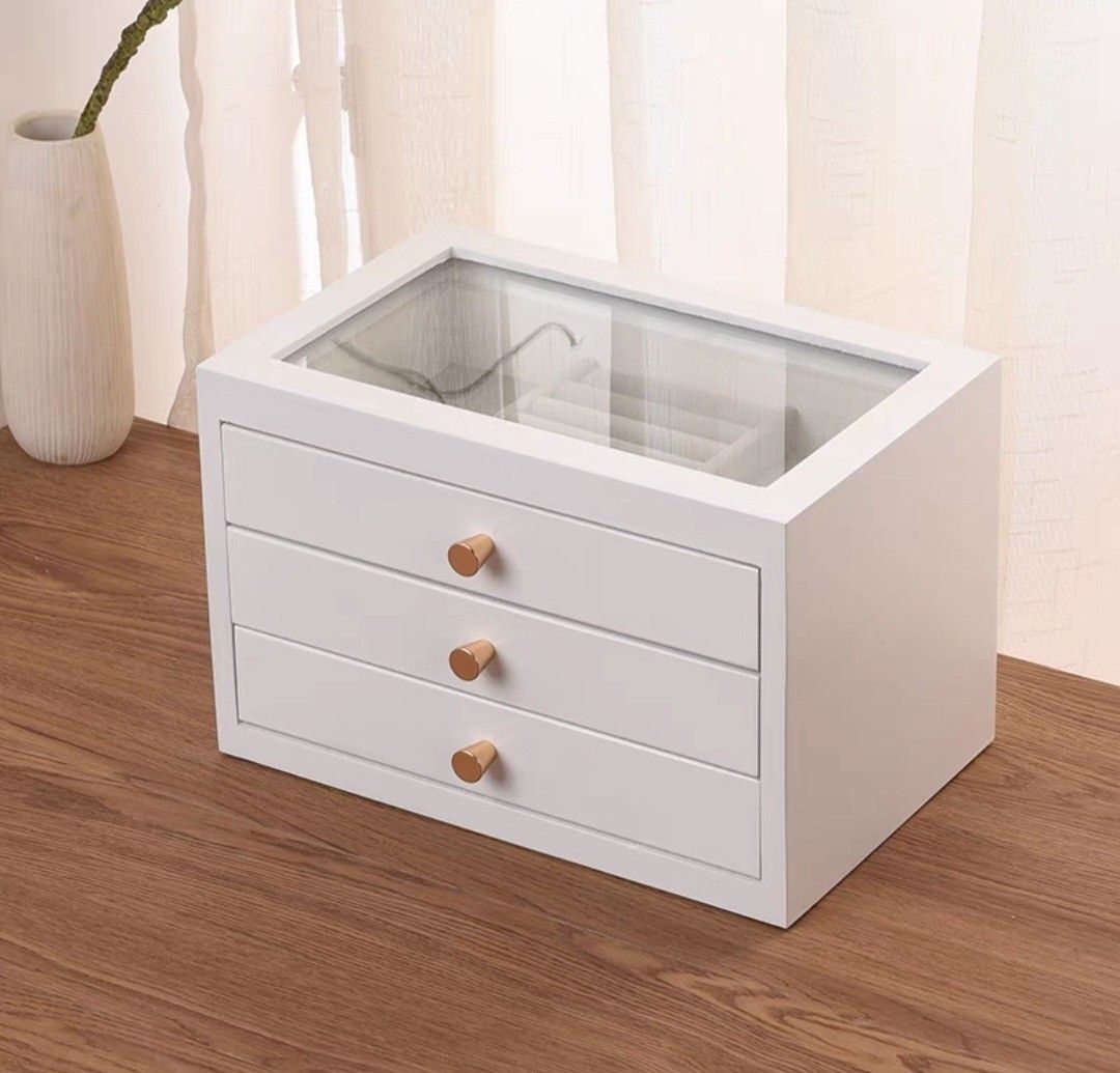 White wooden jewelry boxes hotsell