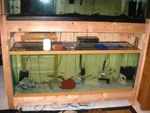 Stacked aquarium stand discount