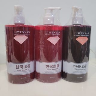 全新韓國美髮護色洗 粉色護髮洗三瓶