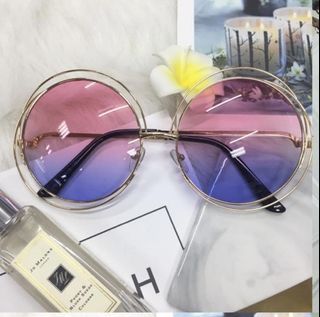 超大圓框太陽眼鏡～ 全新