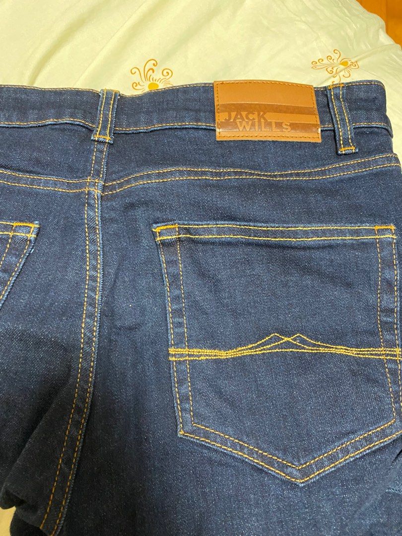 包順豐) 男裝Jack Wills 深藍Jeans, 男裝, 褲＆半截裙, 牛仔褲- Carousell