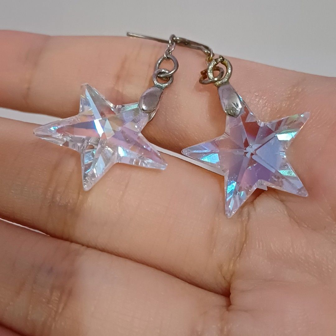 Swarovski Crystal Star Handmade Earrings Women s Fashion