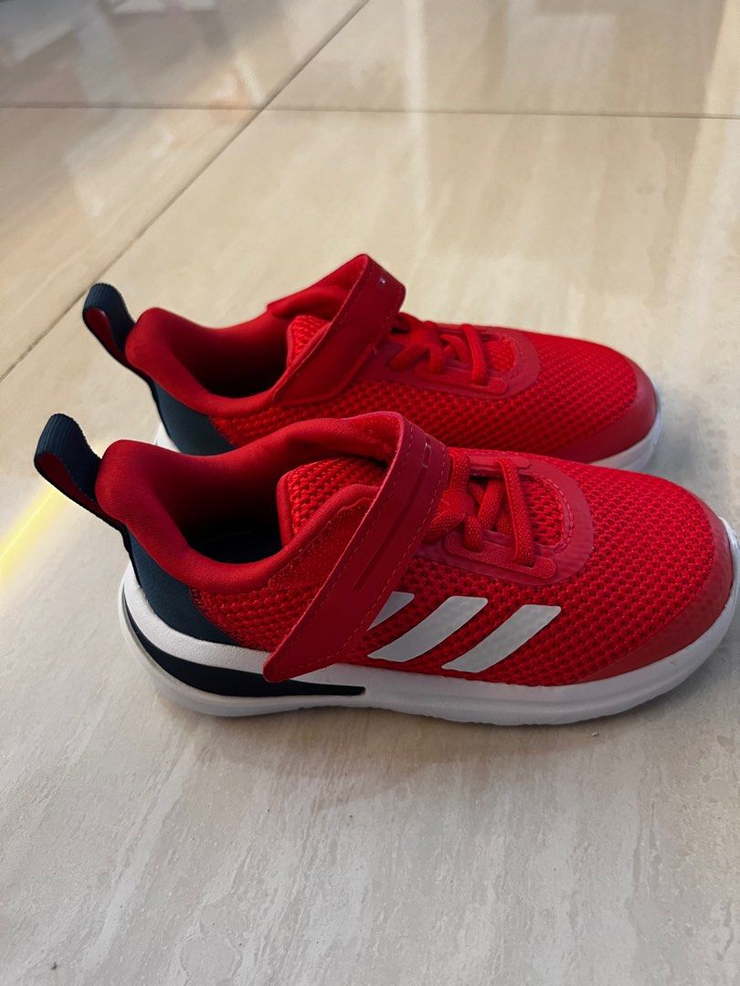Red adidas hotsell kids trainers