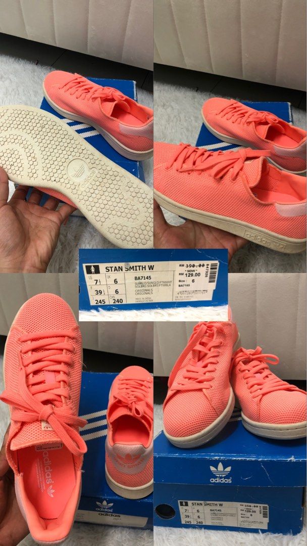 Adidas stan smith primeknit womens orange top
