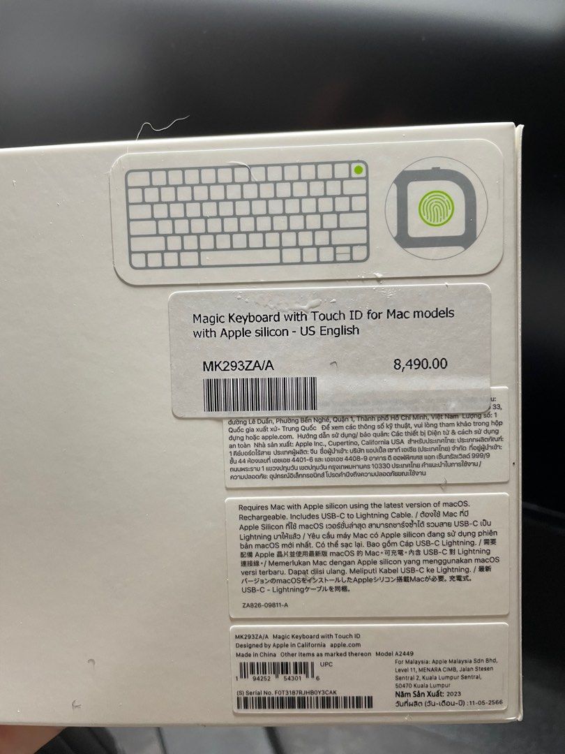 Apple Magic Mouse 2, Magic Keyboard with Touch ID (Category: Computer Keyboard) located in Las Pinas. Submitted by biatster (Listing ID 1242163899, Image 2). Description: Brand New SEALED and ORIGINAL 🖱️Apple Magic Keyboard with Touch ID ₱6800 ❌SOLD 🖱️Apple Magic Mouse 2 WHITE - ₱4,000 Apple Magic Keyboard with Numeric Keypad BLACK ₱8500 ❌ SOLD With OR and 1 yr warranty Pick up loc: BF Resort Village, Las Piñas See less.