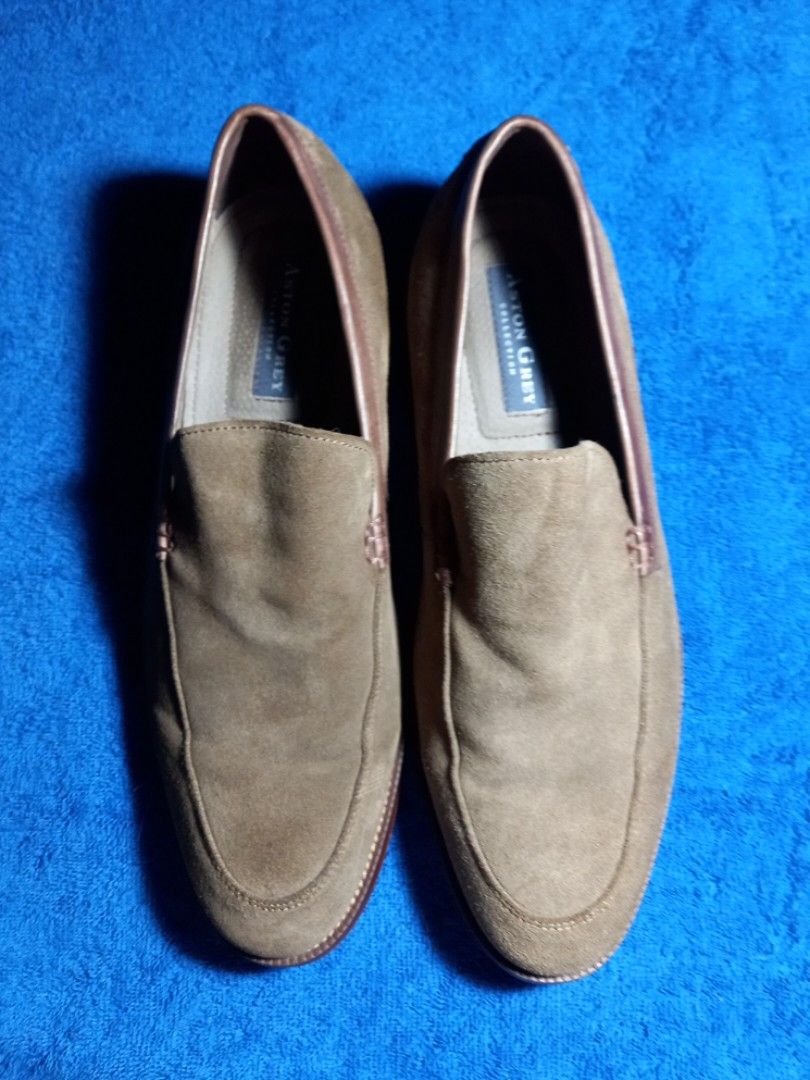 Aston grey clearance penny loafer