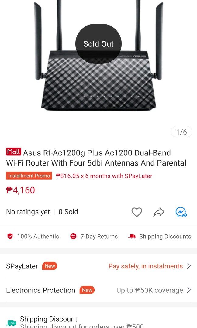 BEST DEAL!!!Asus wireless router (Category: Networking) located in Makati City. Submitted by stargazer2016 (Listing ID 1245794800, Image 3). Description: • Network Standard IEEE 802.11a, IEEE 802.11b, IEEE 802.11g, IEEE 802.11n, IEEE 802.11ac, IPv4, IPv6 • Product Segment AC1200 enhanced AC performance : 300+867 Mbps • Coverage Medium homes • Data Rate 802.11n : up to 300 Mbps 802.11ac : up to 867 Mbps • Antenna External 5 dBi antenna x 4 *Antenn