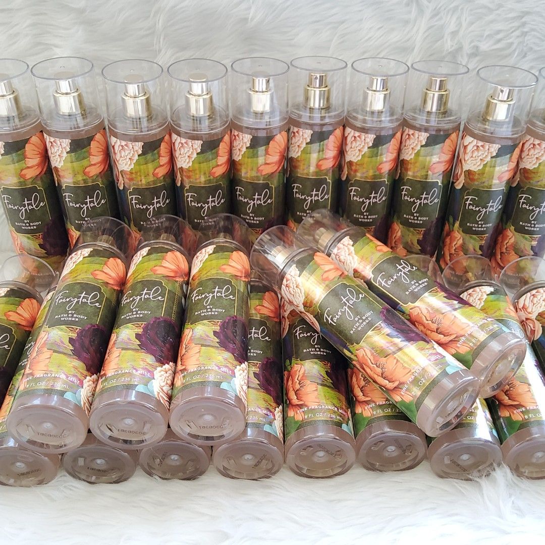 Authentic Bath & Body Works Fairytale (Category: Fragrance & Deodorants) located in Las Pinas. Submitted by shimmers_stuff (Listing ID 1245960601, Image 1). Description: Guaranteed Authentic Bath & Body Works Fairytale; 236ml Mixed from USA & Canada > We do not sell fakes > No paper bag included > ‼️Bawal sa m.a.a.r.t.e. Hindi po lahat ay perfect ang packaging and also the liquid level hindi pantay pantay. As is po yan from in store shop or onlin