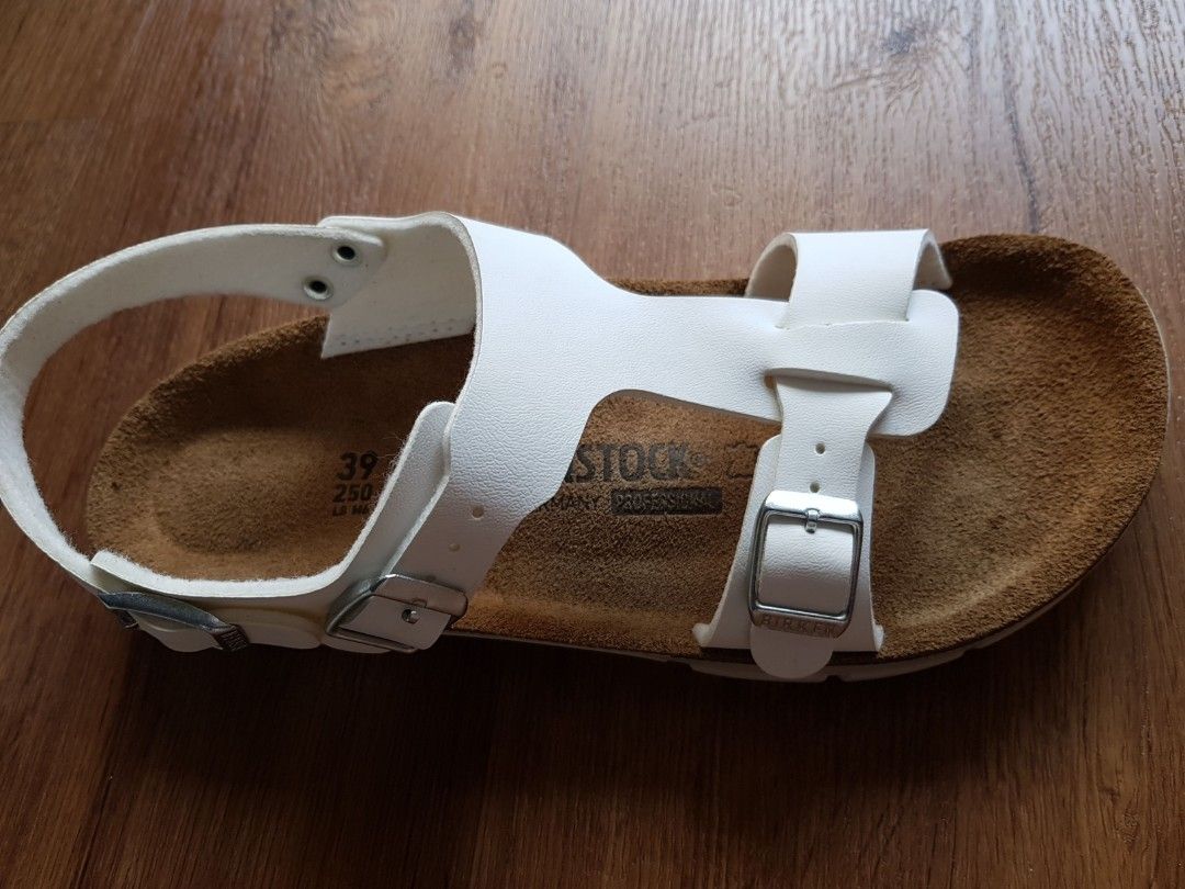 Authentic BIRKENSTOCK PROFESSIONAL Saragossa White size 39 UK5.5 slip resistant PU outsole