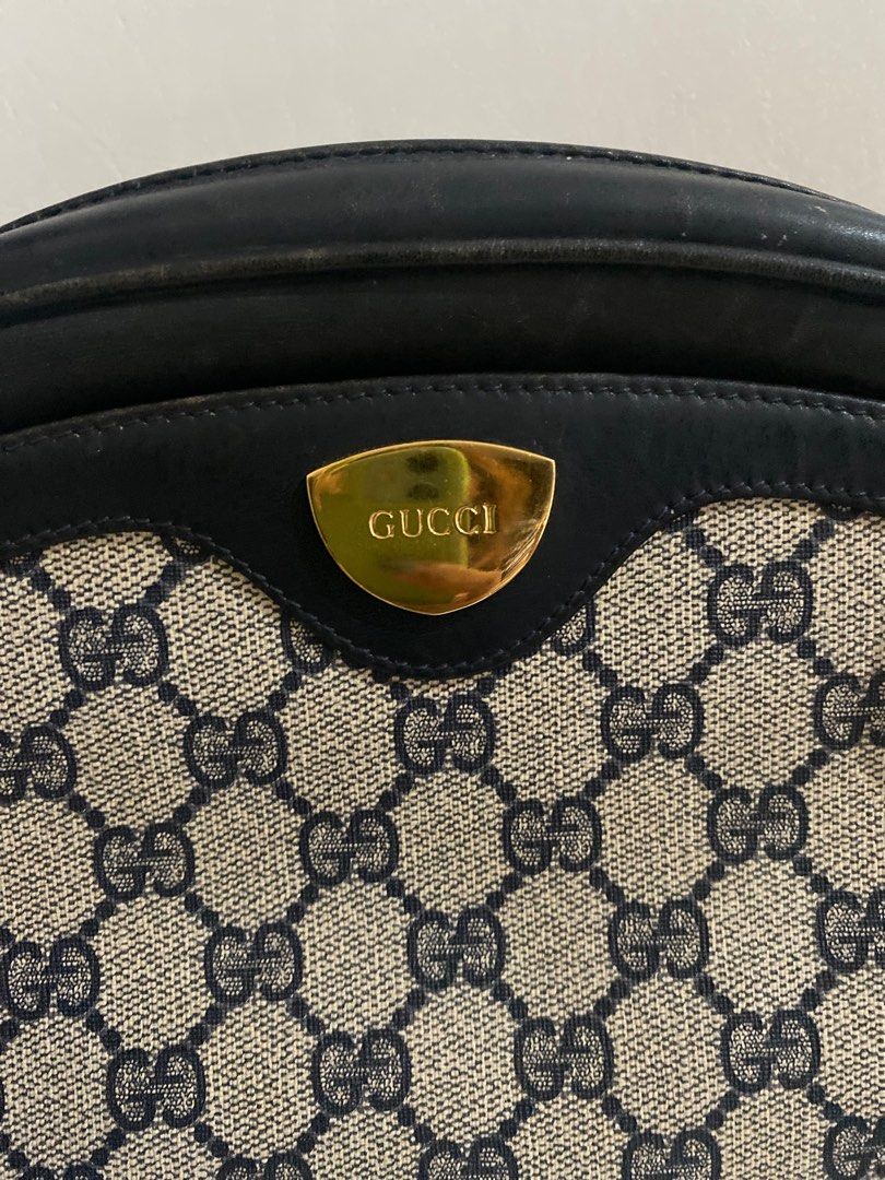 Authentic Gucci vintage sling bag (Category: Luxury Bags & Wallets) located in Paranaque City. Submitted by french21closet (Listing ID 1245891026, Image 3). Description: Authentic Gucci vintage sling bag rare style gold hardware “Please expect sign of usage and manage your expectations” For serious takers only PM me if interested: 0917-4506853.