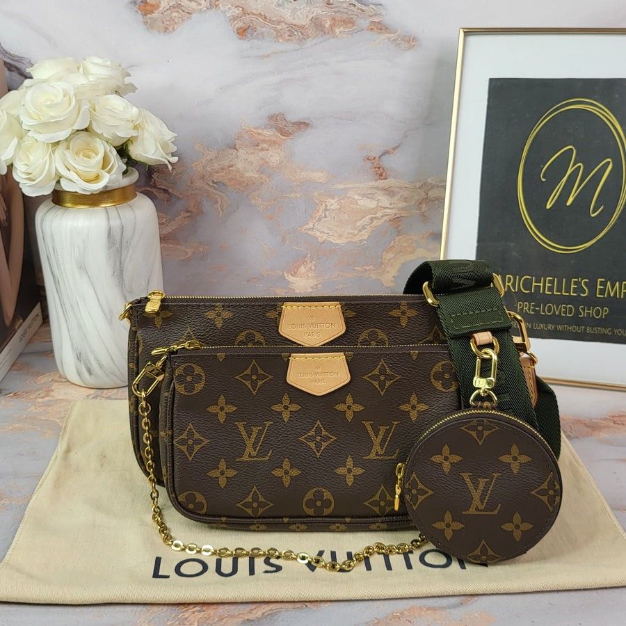 100% BRAND NEW] Lv Louis Vuitton Multi Pochette Accessories 5 In 1 Khaki  Bag, Luxury, Bags & Wallets on Carousell