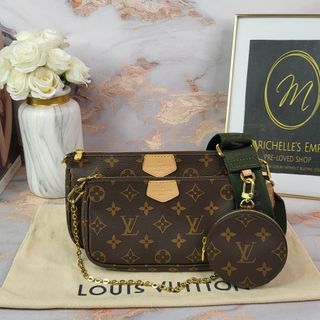 LV Louis Vuitton Multi Pochette Green strap, Luxury, Bags & Wallets on  Carousell