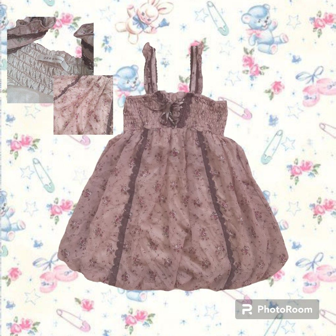 axes femme roses babydoll dress, Women's Fashion, Dresses & Sets