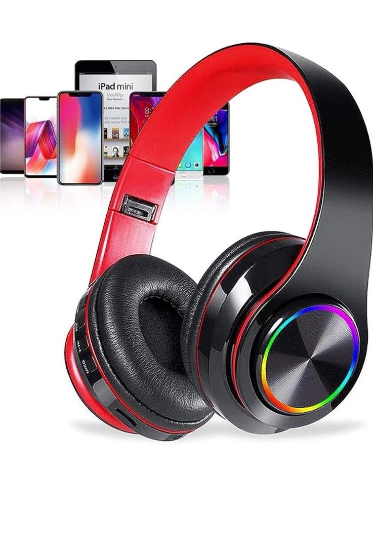 B39 Bluetooth led light colourful macaron headphones Audio