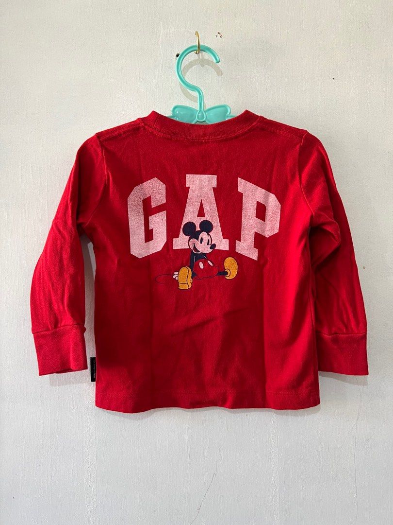 Baby Gap Mickey Mouse Red LS on Carousell