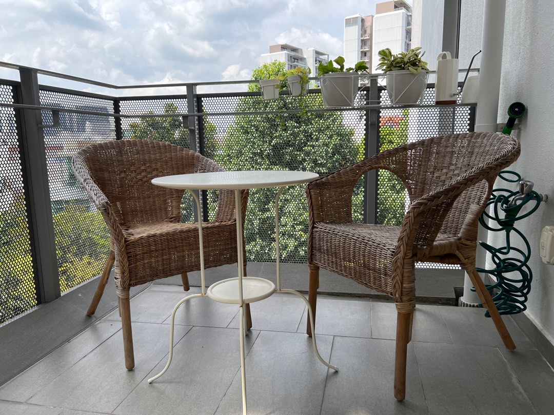 Balcony Table & Chair Set, Furniture & Home Living, Outdoor Furniture