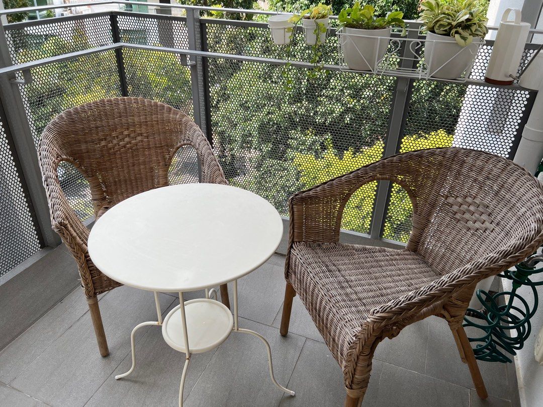 Balcony Table & Chair Set, Furniture & Home Living, Outdoor Furniture