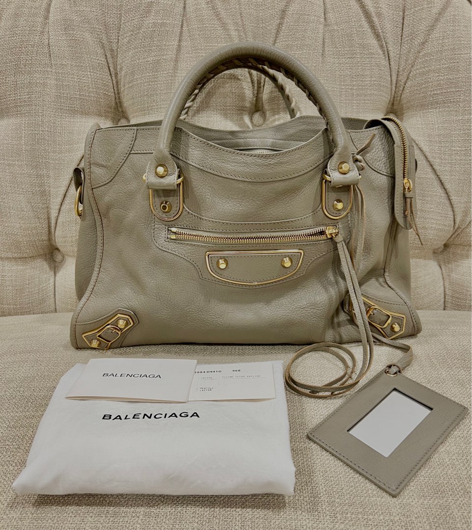 balenciaga metallic edge city medium
