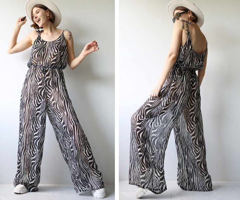 H&m zebra jumpsuit on sale