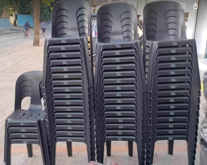 BLACK ICHIBAN MONOBLOCK CHAIRS, Furniture & Home Living, Furniture