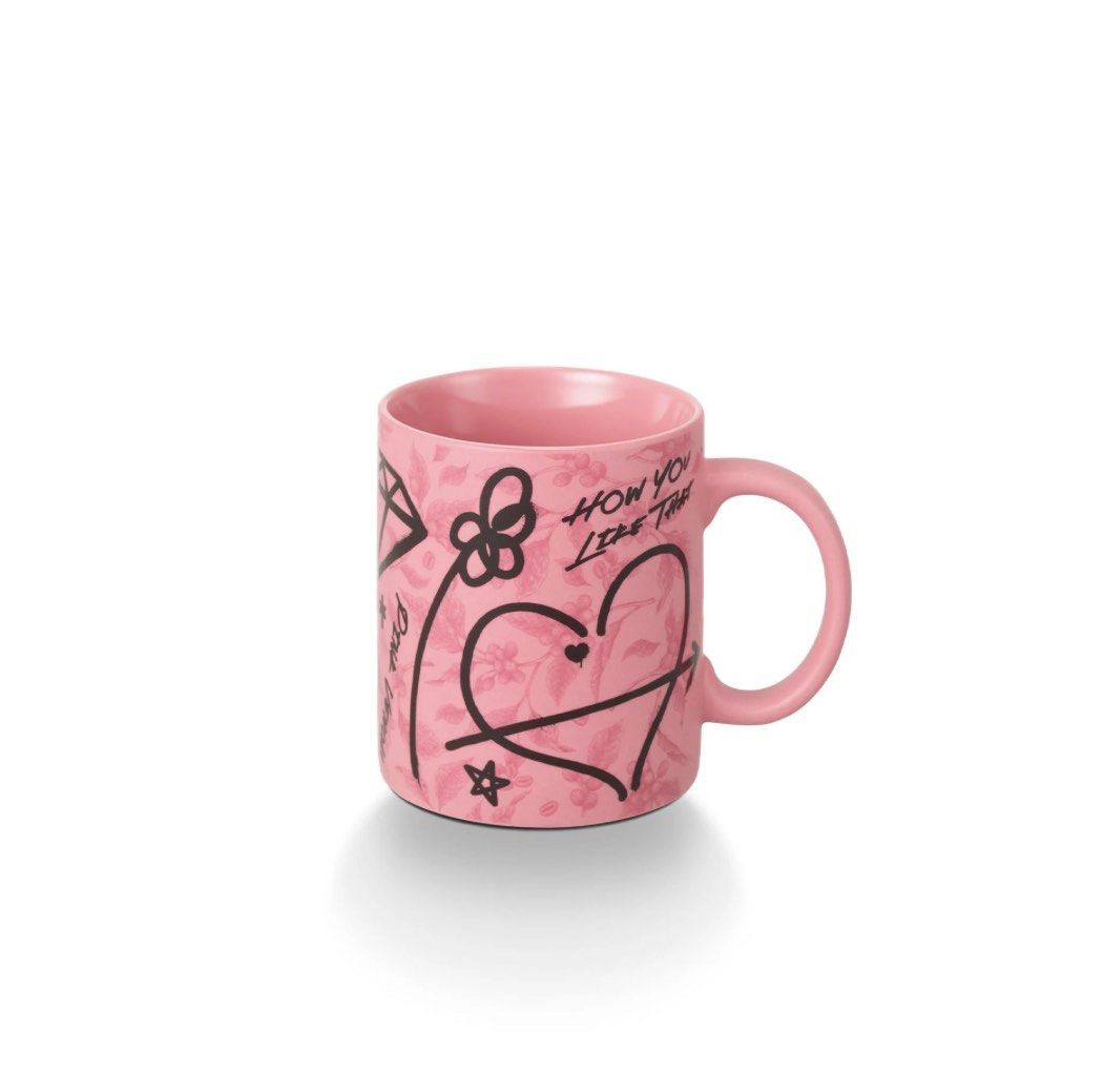 BLACKPINK + Starbucks Pink Doodles Ceramic Mug 12oz, Furniture & Home  Living, Kitchenware & Tableware, Coffee & Tea Tableware on Carousell
